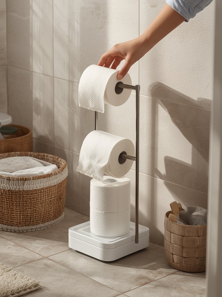 Toilet Stand: 5 Ultimate Solutions For Best Small Bathroom Storage In 2026 2 AOJEZOR toilet stand showcasing its bathroom storage capacity