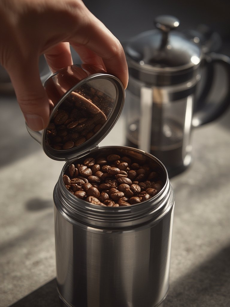 Coffee Canister: 7 Ultimate Secrets For Amazing Freshness In 2026 2 airtight coffee canister in a kitchen setting