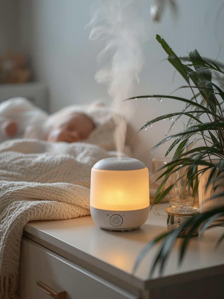 Cool Humidifier: 7 Ultimate Secrets For Amazing Comfort In 2026 2 A baby sleeping peacefully in a nursery with the cool humidifier operating quietly in the background.