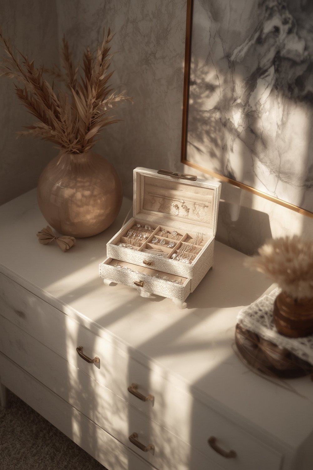 Jewelry Box: 7 Ultimate Steps For Amazing Organization In 2026 1 SONGMICS jewelry box with three layers on a dresser