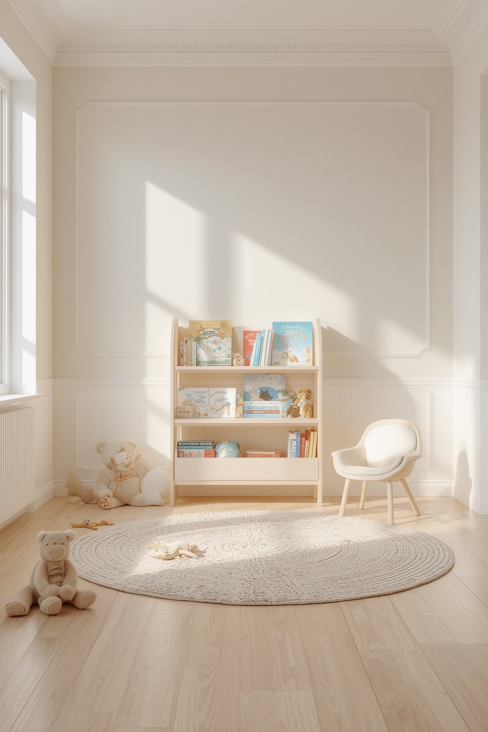 Kids Bookshelf: 7 Ultimate Steps For An Amazing 2026 Room Organization 1 Humble Crew 4-Tier kids bookshelf in a child's room with books neatly organized.