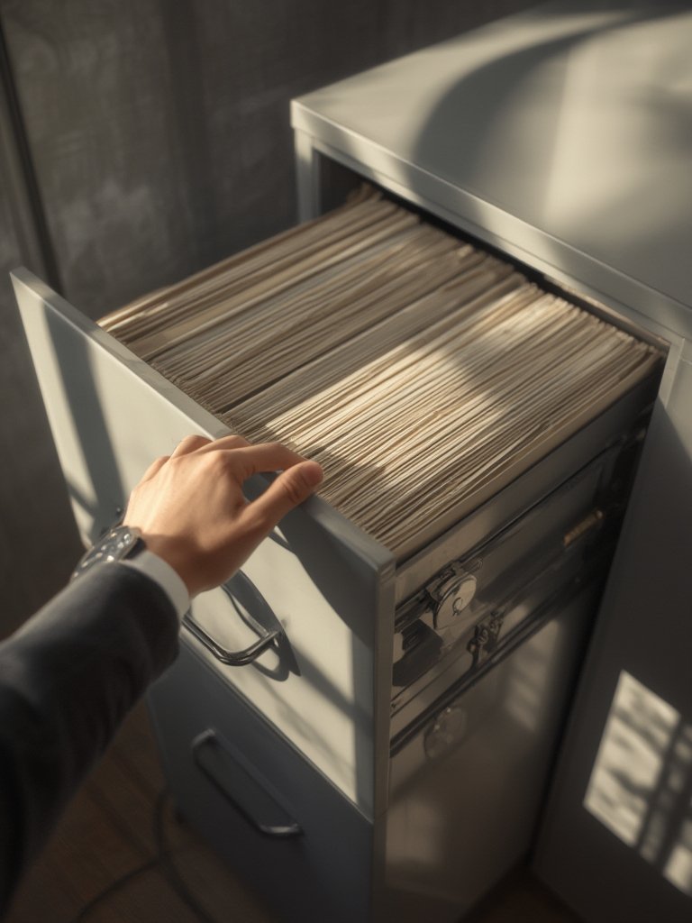 Locking Cabinet: 7 Ultimate Steps for an Amazing Filing Solution 2026 2 Close-up of the steel file cabinet drawers and lock.