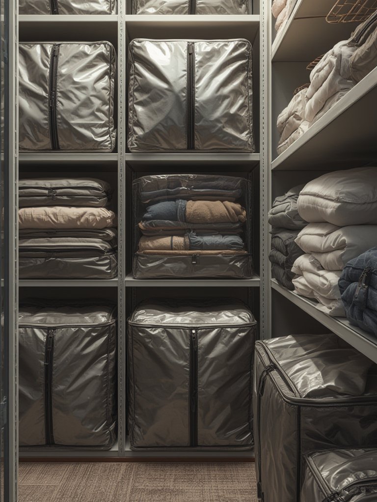 HOMESURE storage totes stacked for organization.