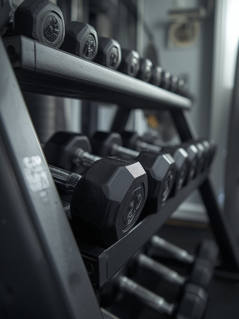 Dumbbell Rack: 7 Ultimate Steps For Amazing Results In 2026 2 Close-up of the A-frame weight storage rack showing how dumbbells fit into the holders.